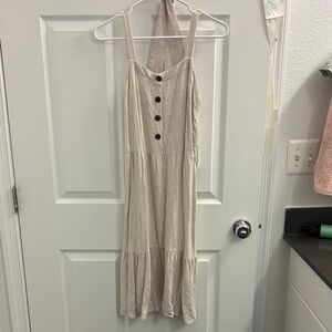 Monteau Beige Strapless Dress